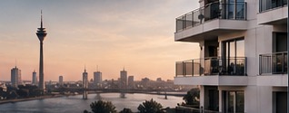Neubau mit Blick auf Düsseldorf 2013