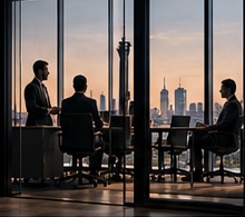 Besprechung über den Dächern — Plattform und M&A 2023